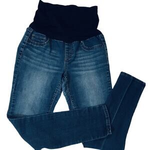 Blue Spice Maternity Lightweight Medium Blue Denim Skinny Jeans Size M